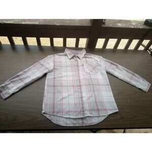 Levi's Women's Plaid Cotton Poly blend Button Down Shirt Long Sleeves 14/16